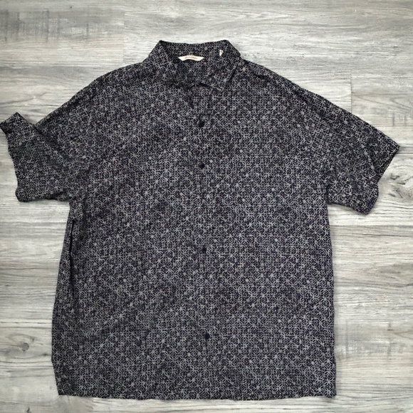 Paradise Collection Other - Paradise Collection Men's Black&Gray Short Sleeve Button Down Sz XL